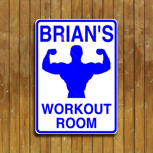 Personalized Workout Room Sign – Custom Home Gym Wall Decor